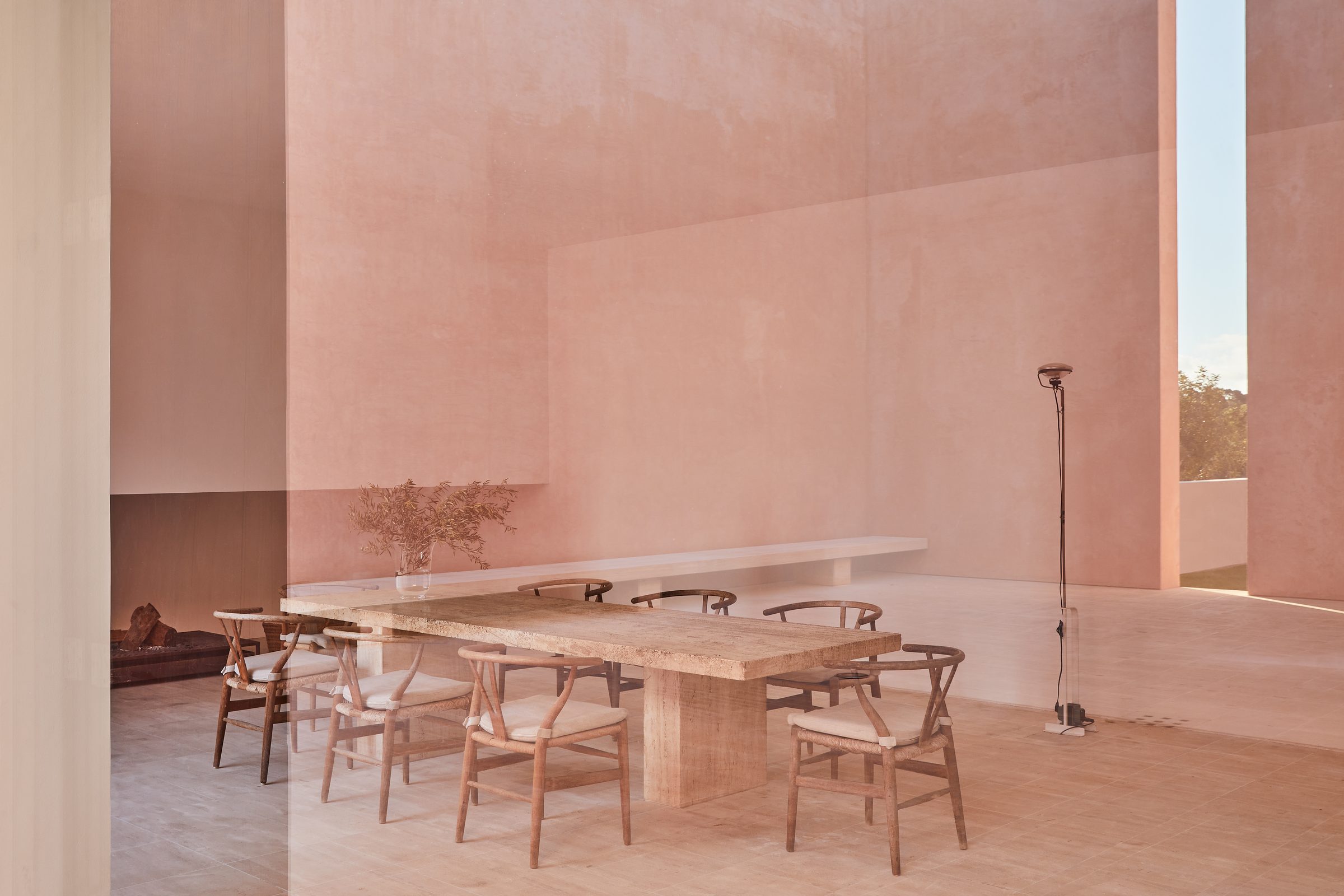 Travertine table - John Pawson